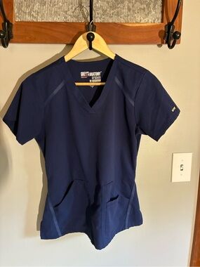 Women’s Grey’s Anatomy by Barco Impact Navy Blue Scrub Set Size S